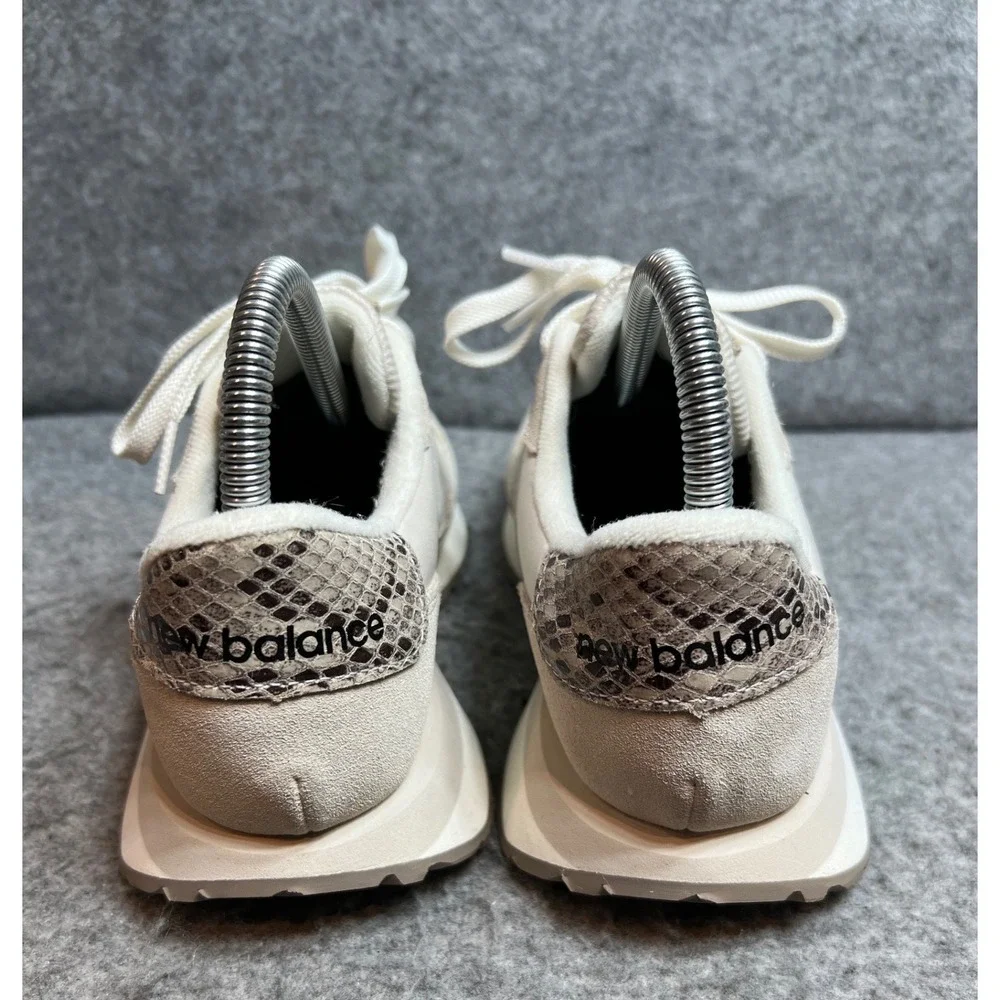 New Balance 237 Womens Beige Cream Sneakers Python Detail Low Top Shoes Size 7